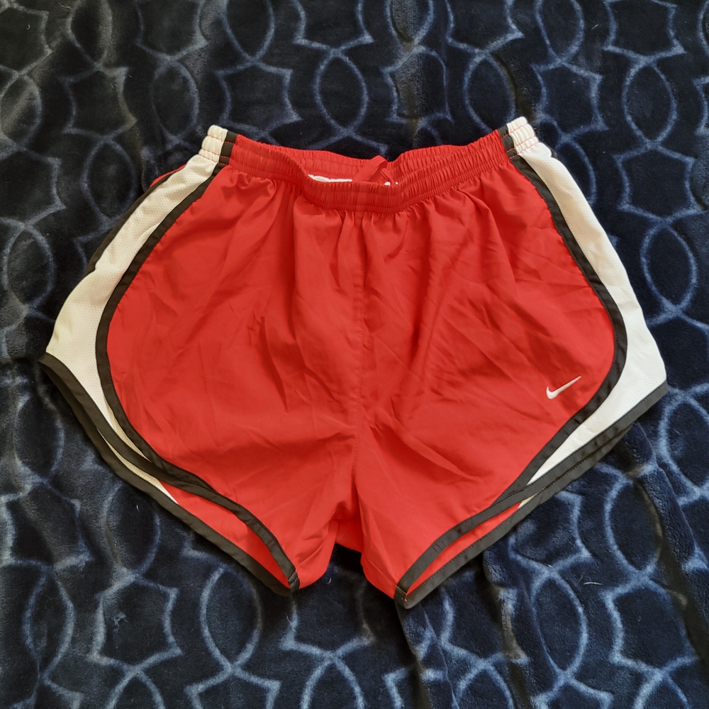 Nike Red and White Sports Shorts